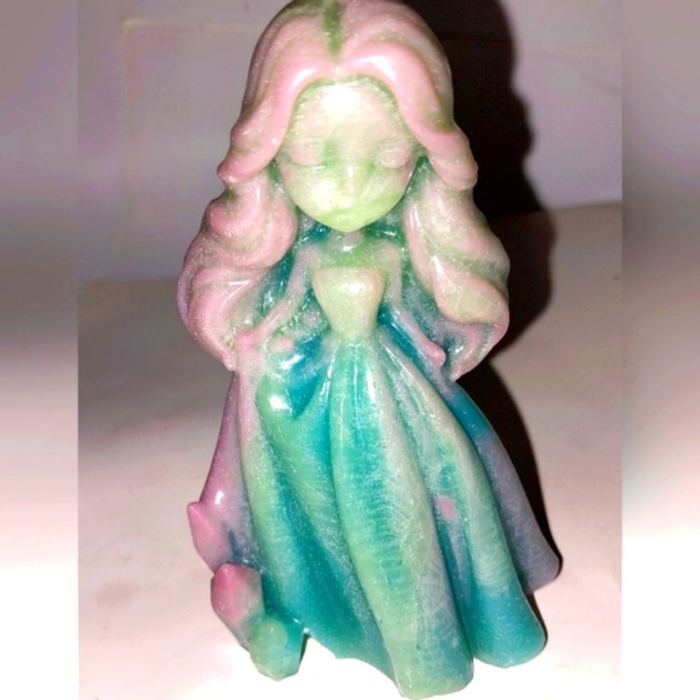 Hand crafted limited edition whimsical princess candle
